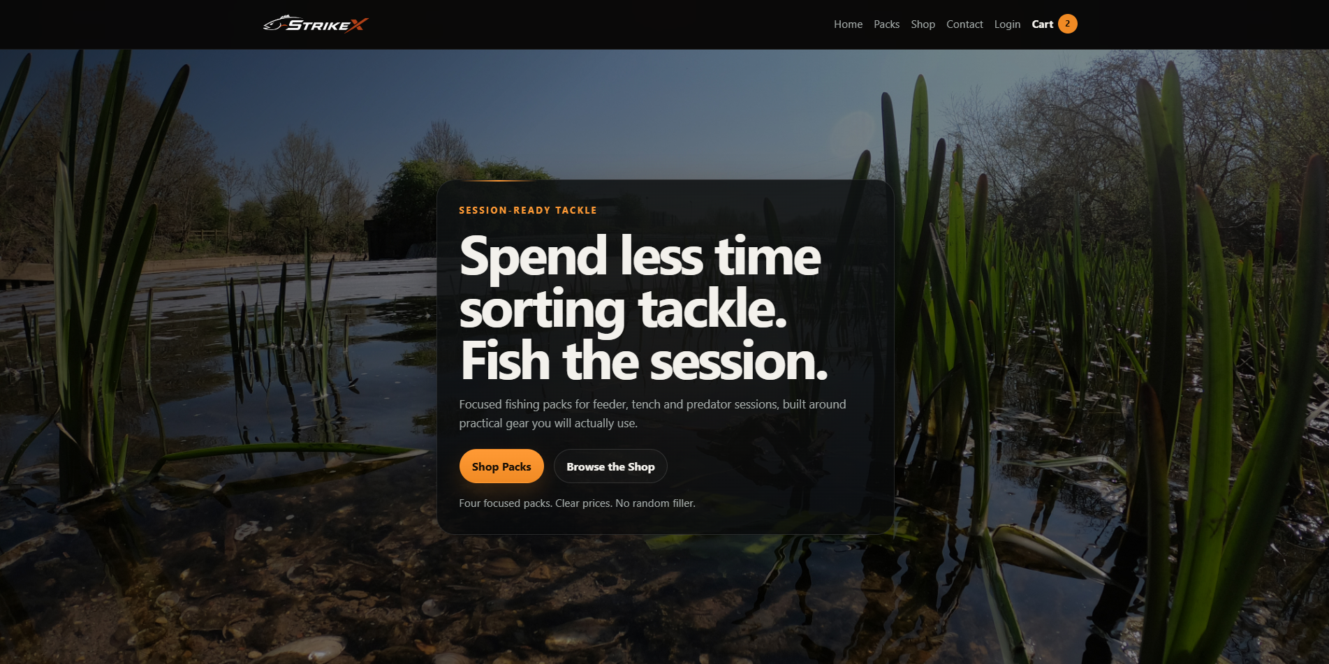 StrikeX Angling homepage